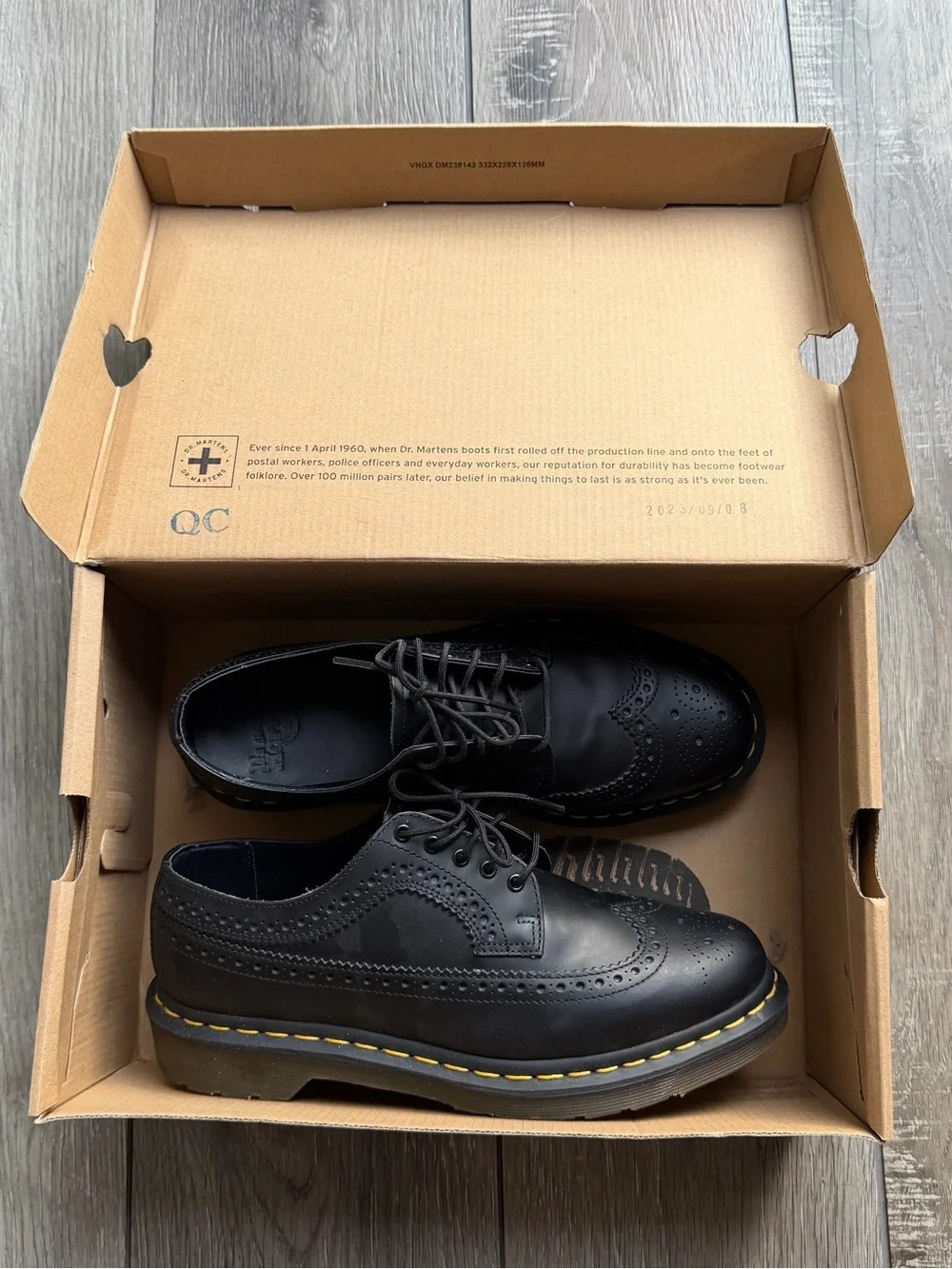 Dr. Martens 3989 YS Black Brogue Oxford Shoes